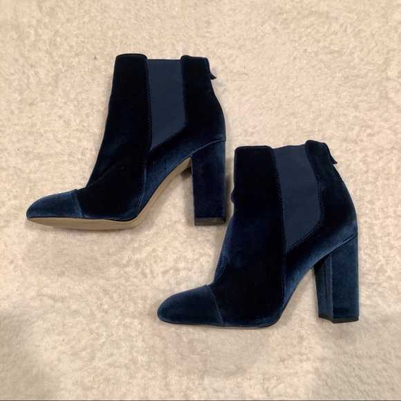 Sam Edelman Blue Velvet Case Bootie - Picture 2 of 4